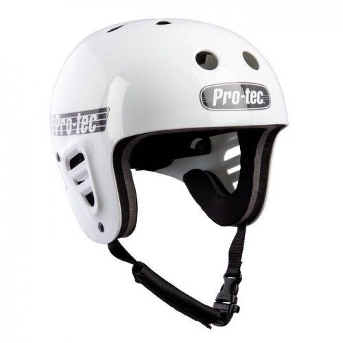 Full Cut Gloss White wakeboard helmet